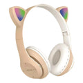 Auriculares Bluetooth Infantiles con Orejas de Gatito LED – Inalámbricos, Coloridos y Divertidos