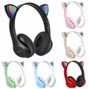 Auriculares Bluetooth Infantiles con Orejas de Gatito LED – Inalámbricos, Coloridos y Divertidos