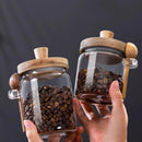Frascos de Vidrio Herméticos con Tapa de Madera y Cuchara – Organizadores Modernos para Cocina, Café, Azúcar y Especias