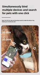Rastreador GPS y Bluetooth para Mascotas – Collar Antipérdida con Mini Localizador de Movimiento para Perros, Gatos y Cachorros