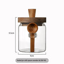 Frascos de Vidrio Herméticos con Tapa de Madera y Cuchara – Organizadores Modernos para Cocina, Café, Azúcar y Especias