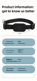 Rastreador GPS y Bluetooth para Mascotas – Collar Antipérdida con Mini Localizador de Movimiento para Perros, Gatos y Cachorros
