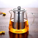 Bule de Vidrio de Borosilicato 1L con Infusor de Acero Inoxidable – Tetera Resistente al Calor para Té