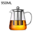 Bule de Vidrio de Borosilicato 1L con Infusor de Acero Inoxidable – Tetera Resistente al Calor para Té