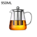 Bule de Vidrio de Borosilicato 1L con Infusor de Acero Inoxidable – Tetera Resistente al Calor para Té