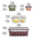 Juego con 8 Recipientes Herméticos sin BPA – Recipientes con Cierre para Microondas y Congelador, Ideales para Almacenar Alimentos