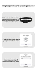 Rastreador GPS y Bluetooth para Mascotas – Collar Antipérdida con Mini Localizador de Movimiento para Perros, Gatos y Cachorros