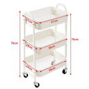 Carrito Organizador con Ruedas de 3 Niveles – Multiuso para Cocina, Baño y Oficina, Resistente y Fácil de Montar