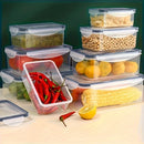 Juego con 8 Recipientes Herméticos sin BPA – Recipientes con Cierre para Microondas y Congelador, Ideales para Almacenar Alimentos