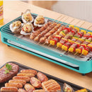 Parrilla Eléctrica Multiuso para Interior – Grill con Pinchos, Parrilla y Plancha para Asar y Freír en Casa
