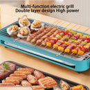Parrilla Eléctrica Multiuso para Interior – Grill con Pinchos, Parrilla y Plancha para Asar y Freír en Casa