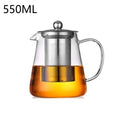 Bule de Vidrio de Borosilicato 1L con Infusor de Acero Inoxidable – Tetera Resistente al Calor para Té
