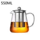 Bule de Vidrio de Borosilicato 1L con Infusor de Acero Inoxidable – Tetera Resistente al Calor para Té