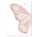 Marco Decorativo Infantil Mariposa Rosa Arcoíris Kawaii – Arte en Lienzo para Habitación de Niña