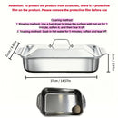 Fuente para Hornear Antiadherente con Tapa de Acero Inoxidable – Resistente al Calor, Ideal para Hornear, Asar a la Parrilla y Servir
