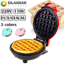 Mini Máquina de Waffle Eléctrica 110V/220V 350W – Antiadherente, Compacta e Ideal para Desayuno y Postres