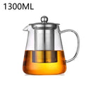 Bule de Vidrio de Borosilicato 1L con Infusor de Acero Inoxidable – Tetera Resistente al Calor para Té